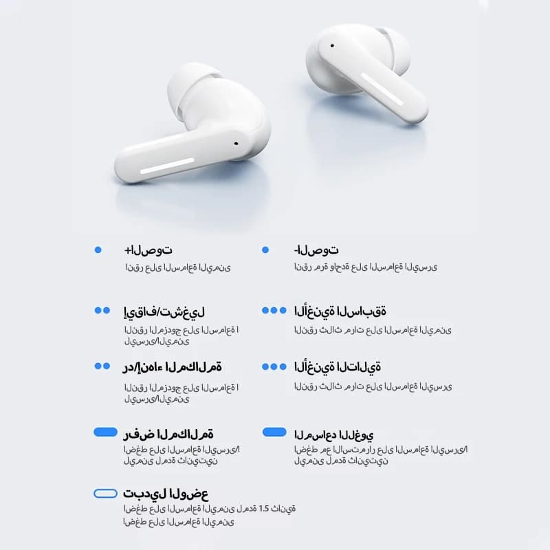 سماعات أذن لينوفو LE209 جديدة لاسلكية بلوتوث، تقليل الضوضاء ANC، موسيقى HiFi، عمر بطارية 30 ساعة، سماعات ألعاب - 6