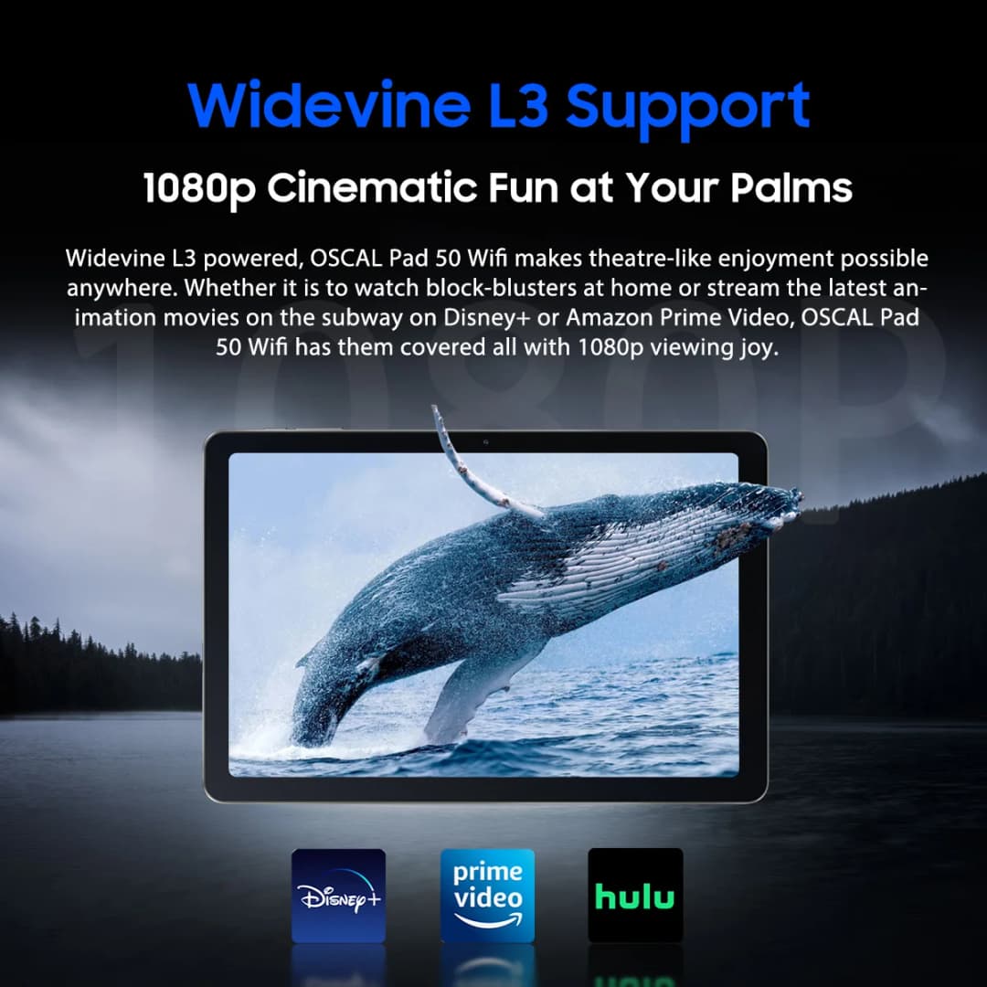 Blackview Oscal Pad50 WIFI Tablet 10.1 Inch 800*1280 HD Display 5100mAh Long Battery Life A133P CPU Android Tablet - 5