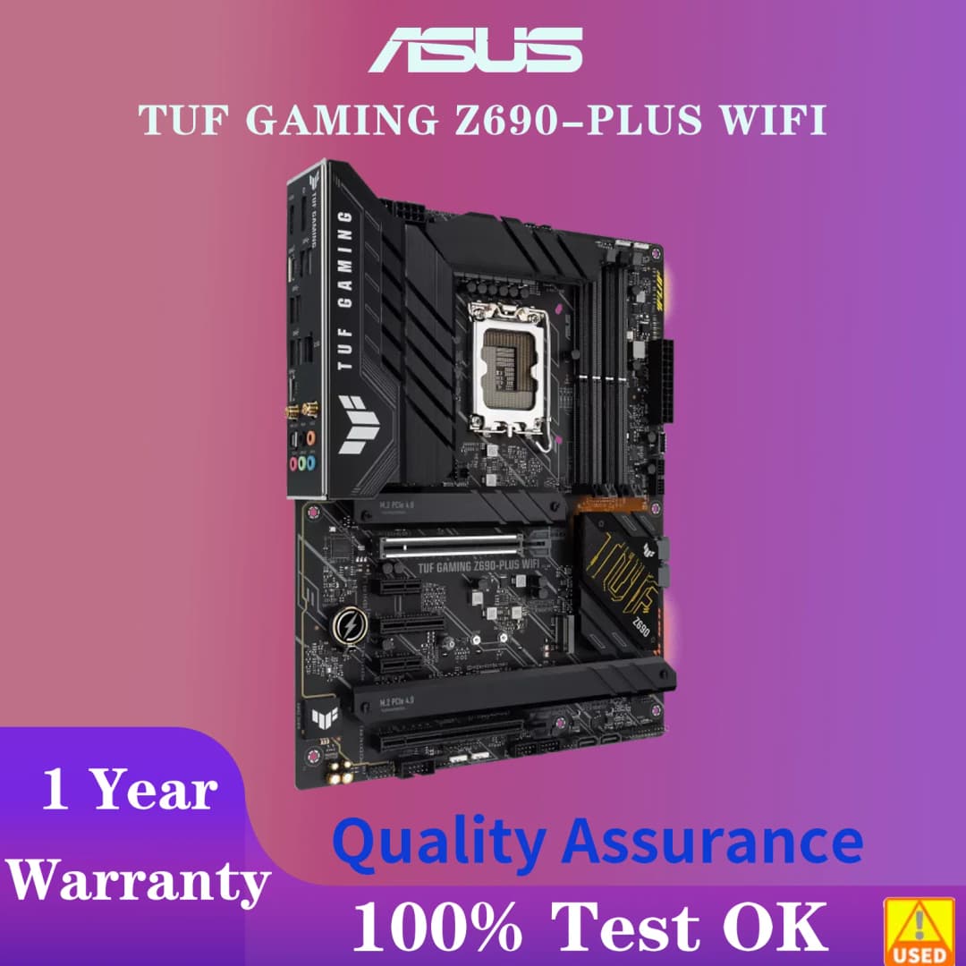 ASUS TUF GAMING Z690-PLUS WIFI Motherboard Socket LGA1700 CPU DDR5 6000(OC)  MHz Memory Chipset Z690 ATX Mainboard