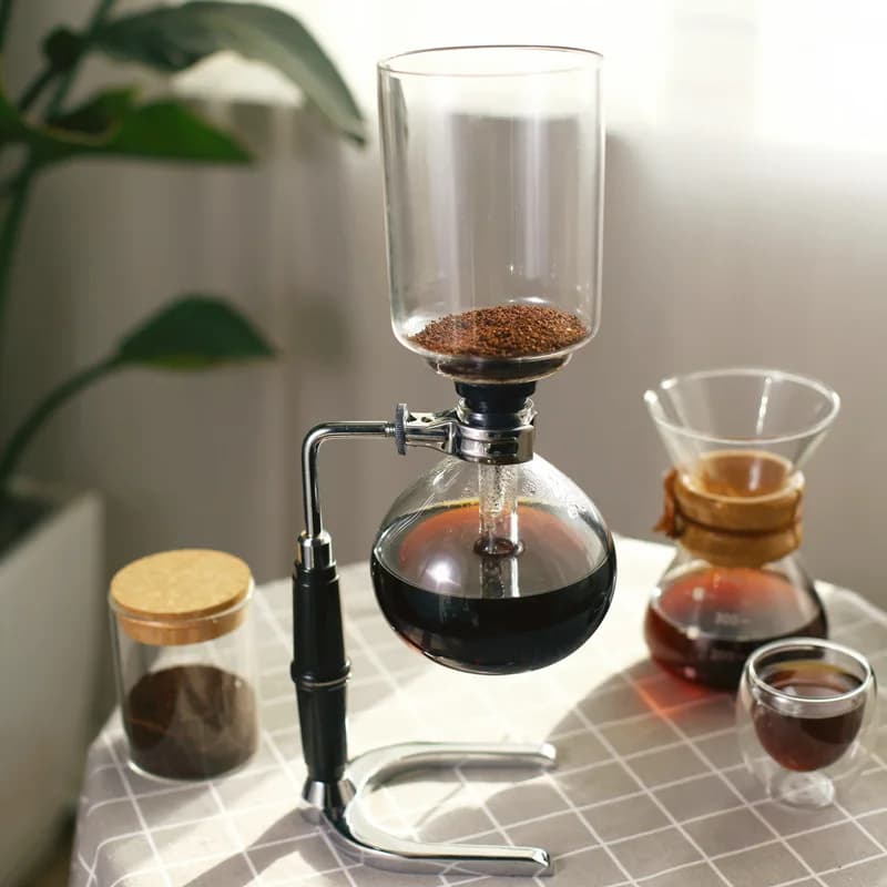 3/5cups Syphon coffee maker Siphon coffee pot Resistant Glass Brewing teaware cafes - 2