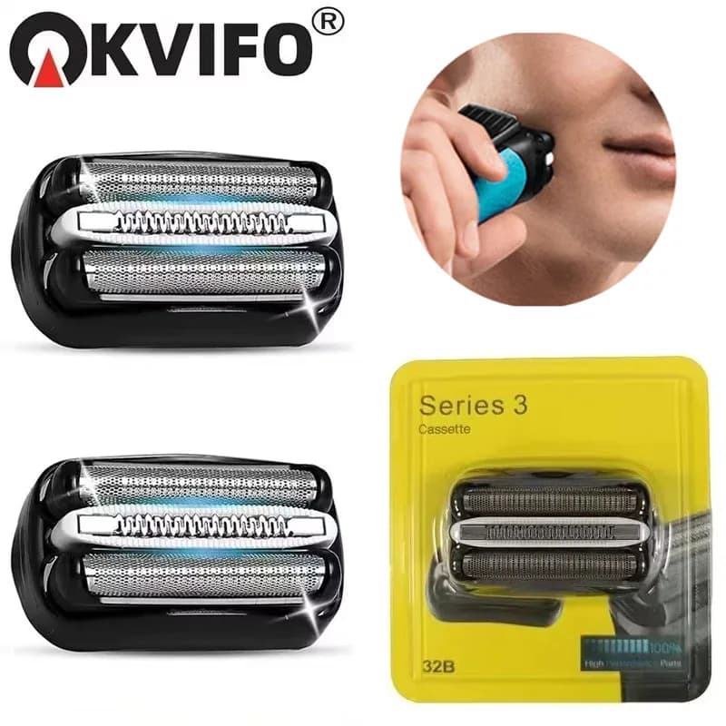 KVIFO 32B Shaver Replacement Head for Braun Series 3 3000s 3010s 3020s 3030s 3040s 300s 301s 310s 320s 330s 340s Electric Shaver