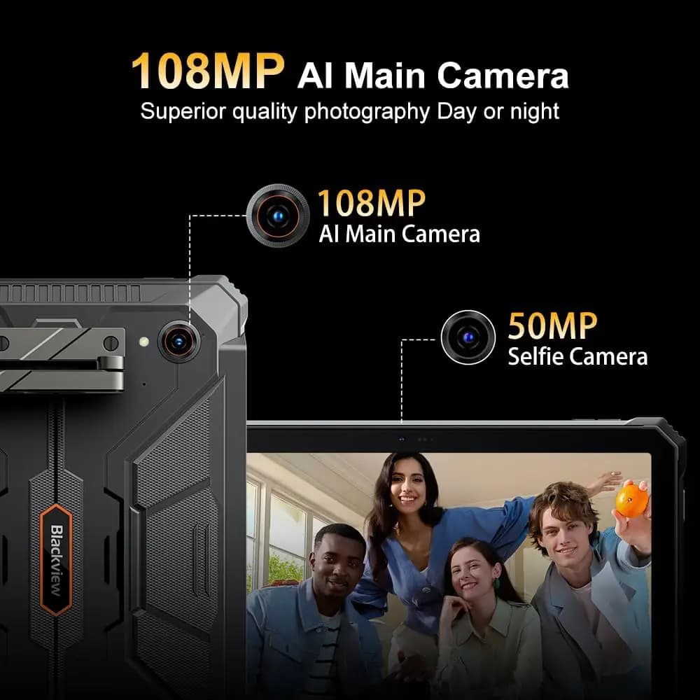 العرض العالمي الأول لجهاز Blackview Active 12 Pro اللوحي المتين مع بروجيكتور 11 بوصة، أندرويد 15، 16 جيجابايت، 1 تيرابايت، 30000 مللي أمبير، معالج Dimensity 7300 - 5