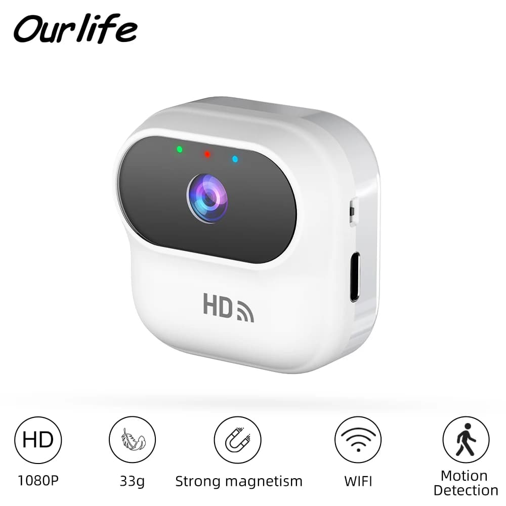 Ourlife A8 Mini Camera HD WiFi Smart Home Security Camera Monitor Camcorders Video Surveillance Camera With Motion Tracking