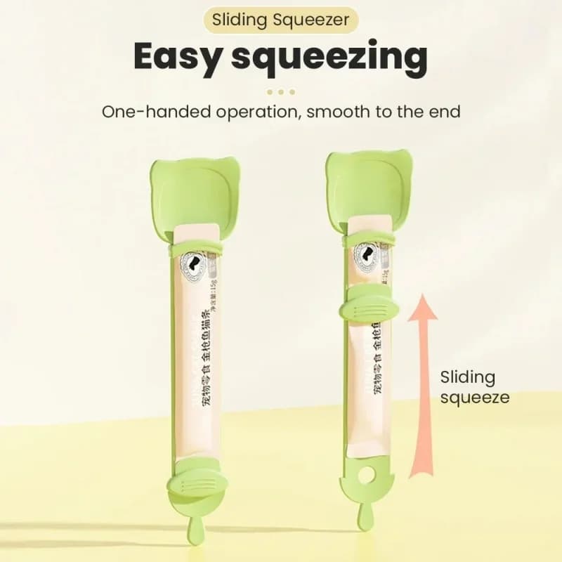 ملعقة تغذية بشريط بمقبض طويل للقطط ، عصارة طعام ، طين لحم الحيوانات الأليفة ، ضغط الطعام ، ملعقة توزيع العلاج ، لوازم طعام القطط - 2