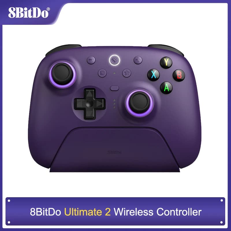 8BitDo Ultimate 2 Wireless TMR Joystick Controller with Charging Dock for PC, Windows 10, 11, Android