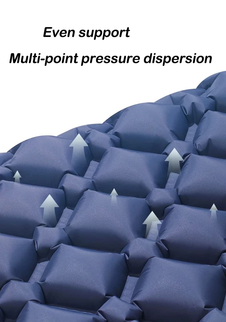 Outdoor Camping Double Inflatable Mattress Extra Wide Sleeping Pad Ultralight Folding Bed Sleeping Mat Car Travel Mat - 3