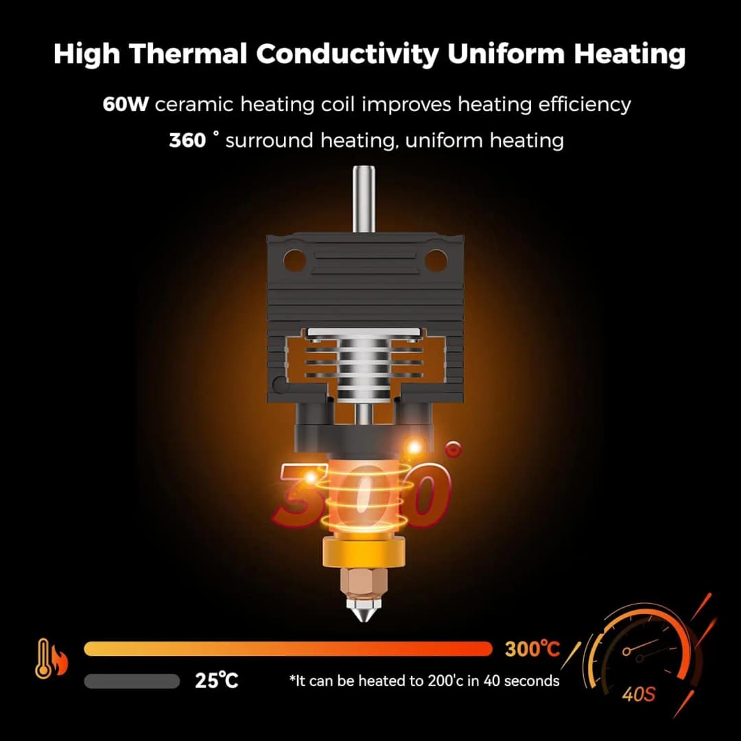 Creality K1 Series Hotend kits For K1/K1 Max/K1C Upgrade Ceramic Heating Block Hotend Kit Unicorn Quick Swap Nozzle Kit - 5