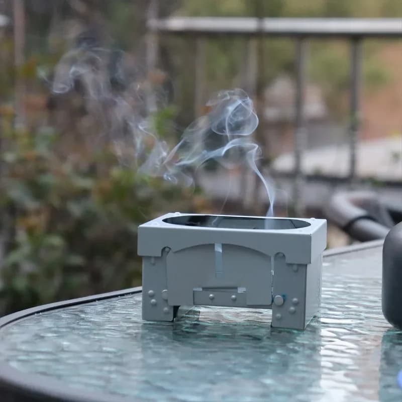 موقد كحول محمول صغير قابل للطي، مقاوم للرياح، مثالي للتخييم والنزهات والشواء - 5