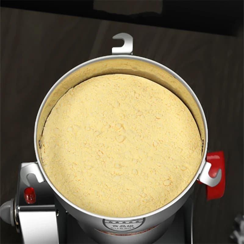 آلة طحن مسحوق 2500g، 110V/220V، منزلية وتجارية، أعشاب طبية، رقائق، توابل، حبوب متنوعة، مطحنة دقيق، 4500W - 5