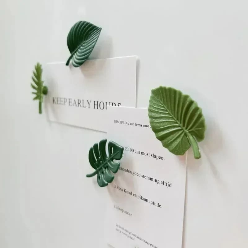 4 قطعة/الحزمة الإبداعية الأخضر السلحفاة ورقة مغناطيس الثلاجة للمطبخ رسالة مجلس مغناطيس الثلاجة ملصق هدية ديكور المنزل - 2