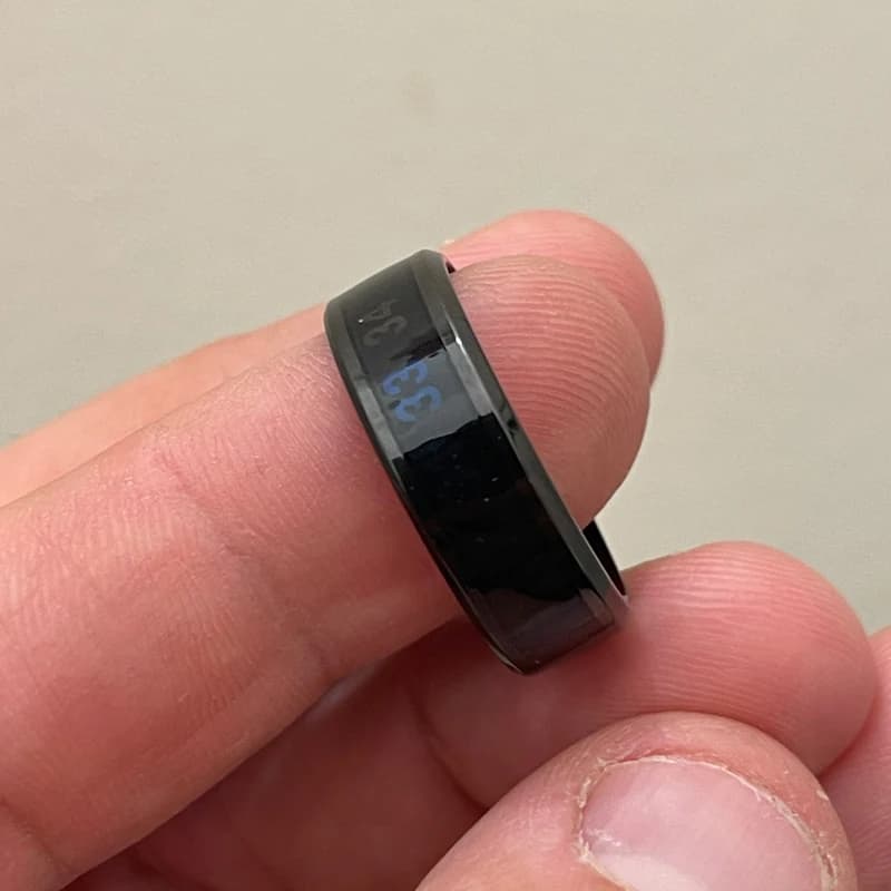 خاتم ذكي لقياس درجة الحرارة من التيتانيوم الصلب تغييرات عاطفية خواتم ذكية لقياس درجة الحرارة لعشاق مجوهرات مقاومة للماء - 5