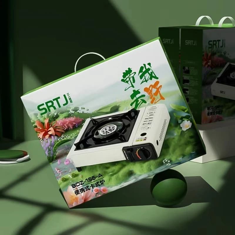 موقد غاز محمول بتصميم مدمج، مثالي للشواء والتخييم، خفيف الوزن، 2025 - 3