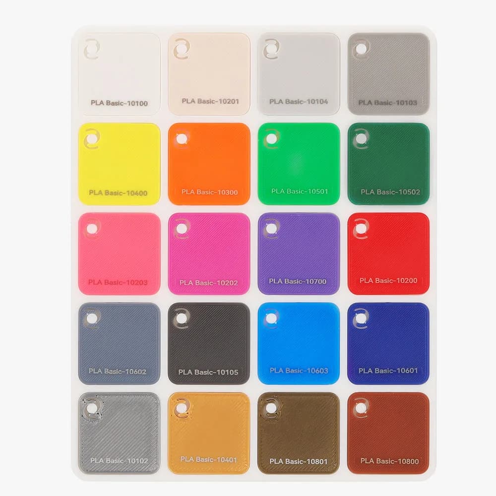 Bambu Lab 3D Printing Consumables Color Card 24 * 24mm 80pcs To Choose The Desired Type And Color - 3