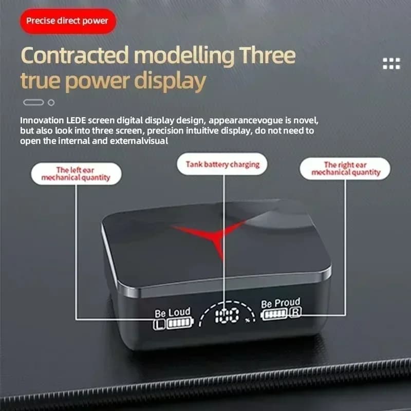 M90 سماعات لاسلكية TWS، بلوتوث، تحكم باللمس، سماعات أذن رياضية، ستيريو Hifi، سماعة ألعاب مع ميكروفون للهواتف الذكية - 5