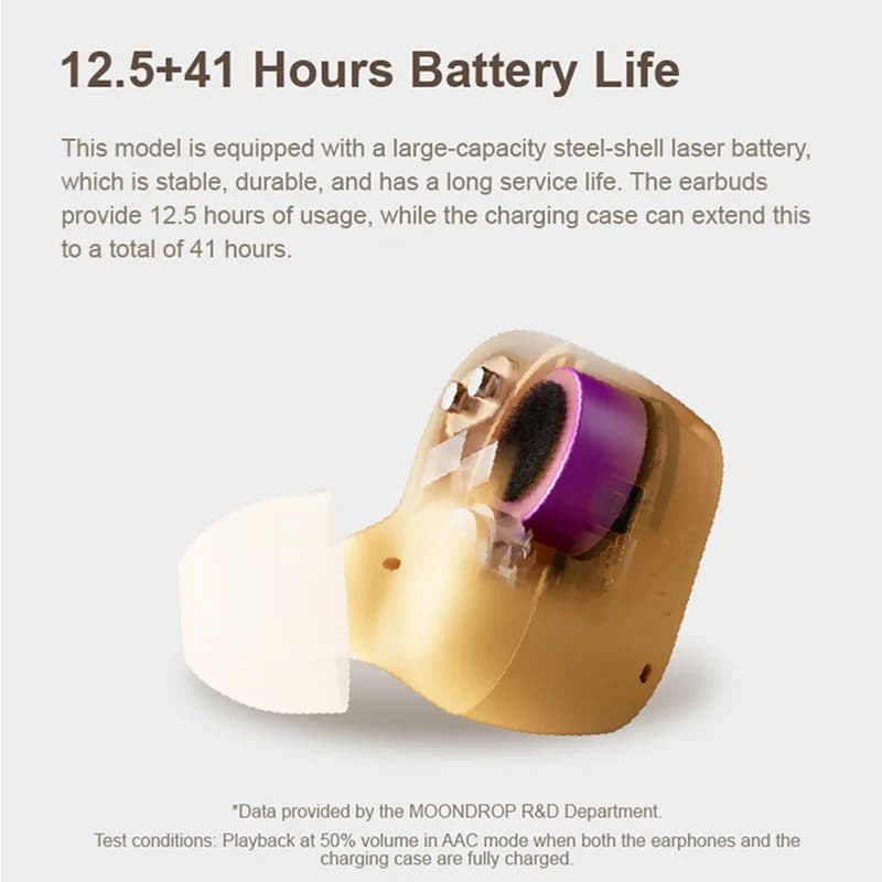 MOONDROP Pudding TWS Bluetooth Earphone 10mm Dynamic Driver Noise-Canceling HiFi Wireless Earphone LHDC-V Bluetooth 6.0 - 4