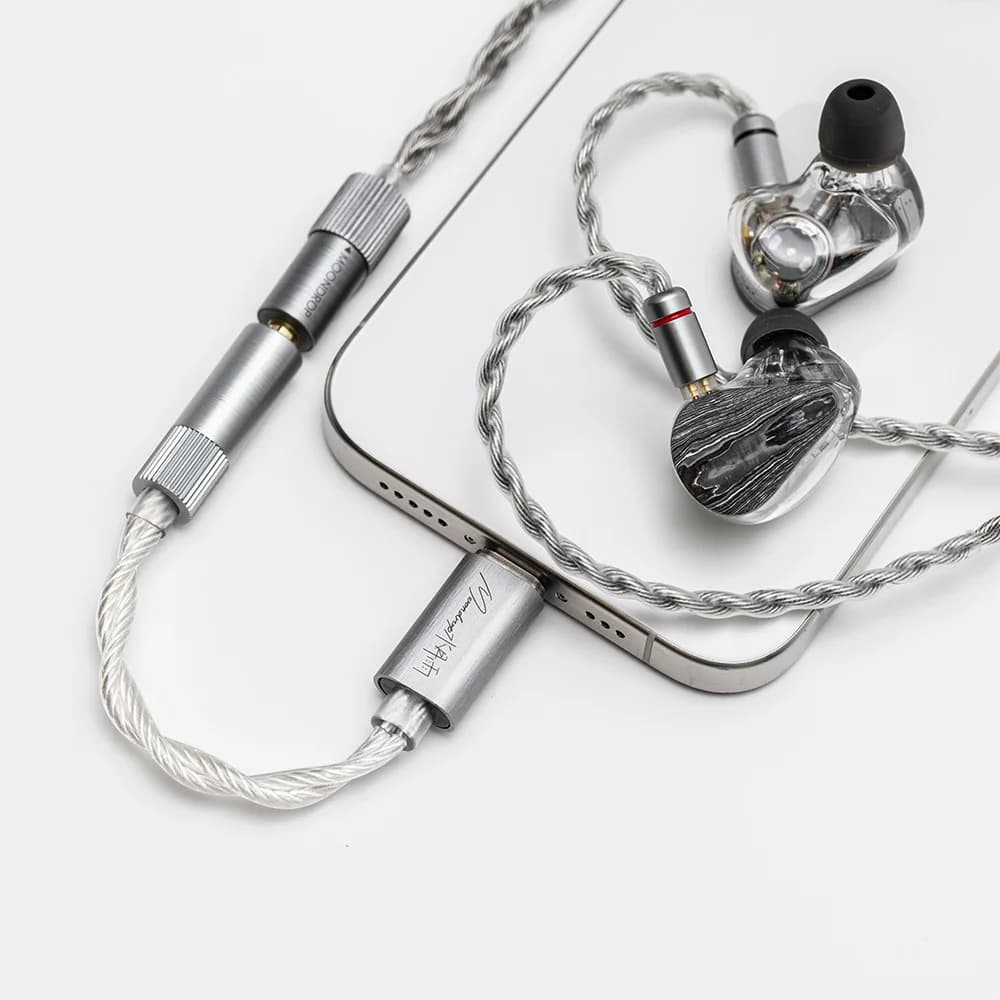 محول Moondrop ECHO-A USB DAC فك التشفير المحمول - مضخم سماعات الرأس - محول TYPE C إلى 3.5 ملم للهواتف المحمولة - 5