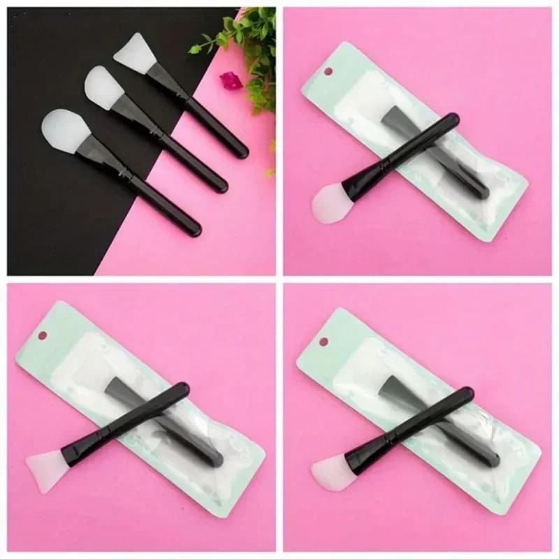 1pc Silicone Mask Brush, Makeup Beauty Brush Handle Diy Soft Head Mask Stick Adjustment Stick Soft Facial Mask Face Care Tool - 4