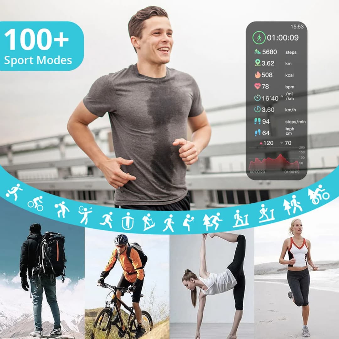 COLMI P73 Military Outdoor 1.9" Smart Watch Men Bluetooth Call 100+ Sport modes Smartwatch IP68 Waterproof For Android iOS Phone - 5