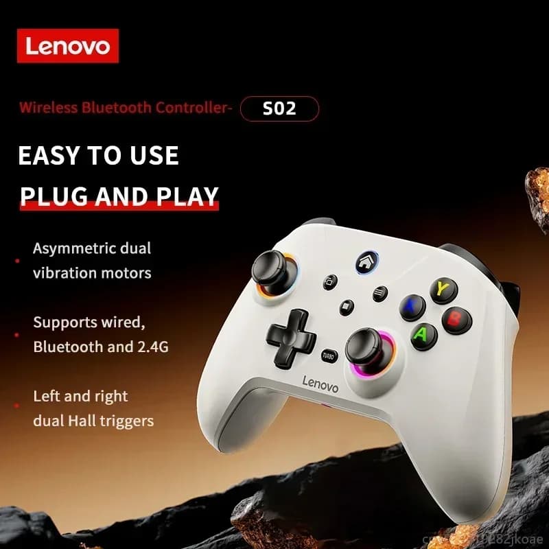 New Lenovo S02 Wireless Controller Bluetooth Gamepad for Nintendo Switch,PC,Android TV,IOS PC Joysticks Six-axis Dual Vibration - 5