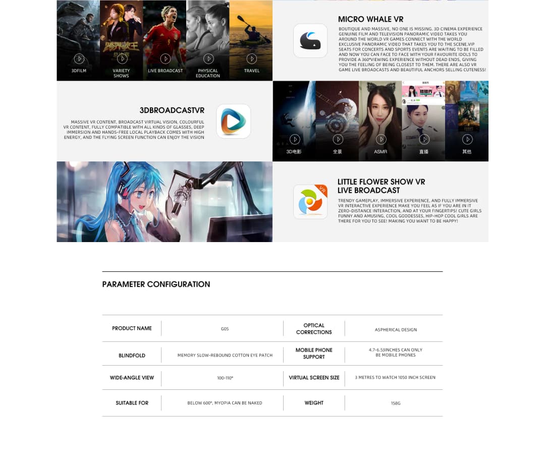 سماعة رأس واقع افتراضي ثلاثي الأبعاد من VR SHINECON نظارات VR خفيفة الوزن بزاوية رؤية 100 درجة لهواتف 4.7-6.53 بوصة مسرح منزلي/ألعاب غامرة - 5