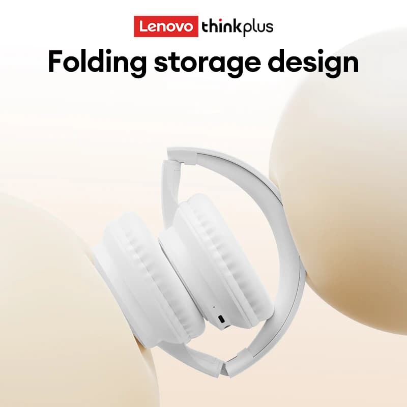 سماعات رأس لينوفو TH11 فوق الأذن بلوتوث 5.4، ستيريو HI-FI، إلغاء الضوضاء، سماعات لاسلكية وسلكية، سماعات ألعاب مريحة - 4
