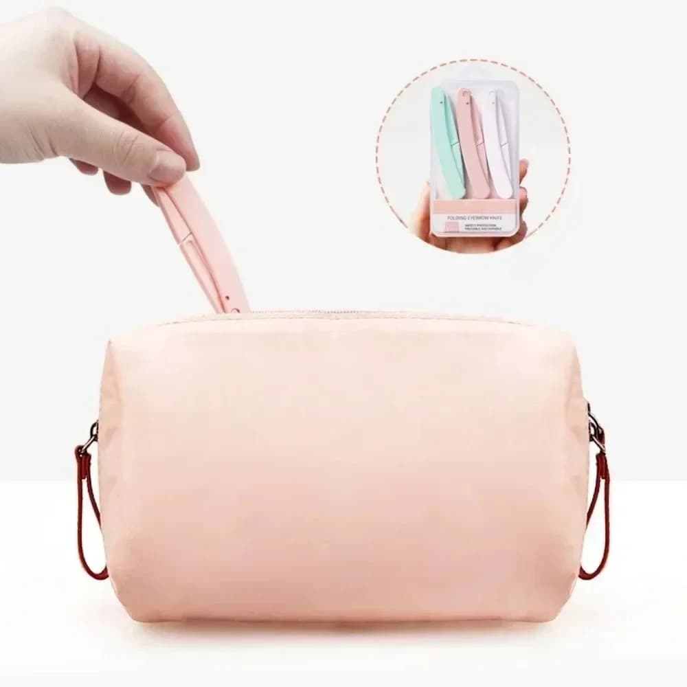 3 قطع أداة تشذيب الحاجبين ماكينة إزالة الشعر للوجه النسائي أداة تشكيل الحاجبين - 3