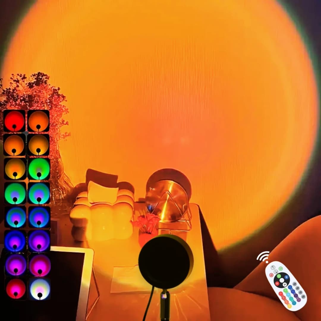 إضاءة USB لغروب الشمس، إضاءة ليلية محيطة لديكور المنزل، وإضاءة مريحة في غرفة النوم وغرفة المعيشة