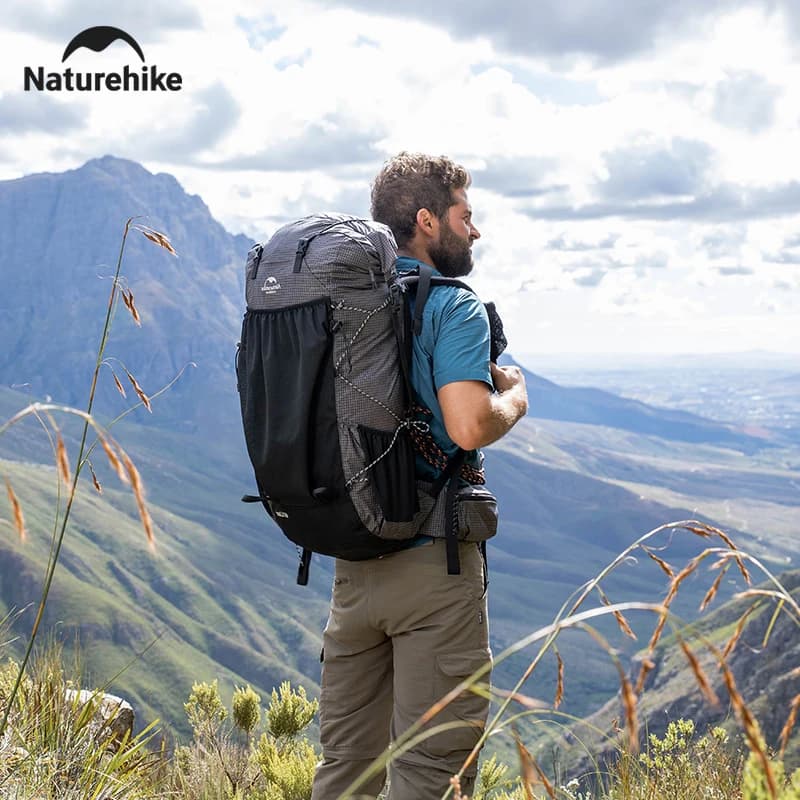 حقيبة ظهر تخييم من Naturehike سعة 45 لتر مقاومة للمطر خفيفة الوزن مناسبة للمشي لمسافات طويلة - 2