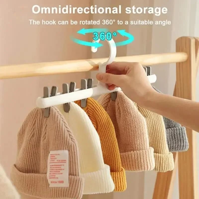 1pc Hats Socks Organizer Rack Hanging Peaked Cap Scarf Storage Rack Hanger Multifunctional Closet Wardrobe Storage Holder - 3