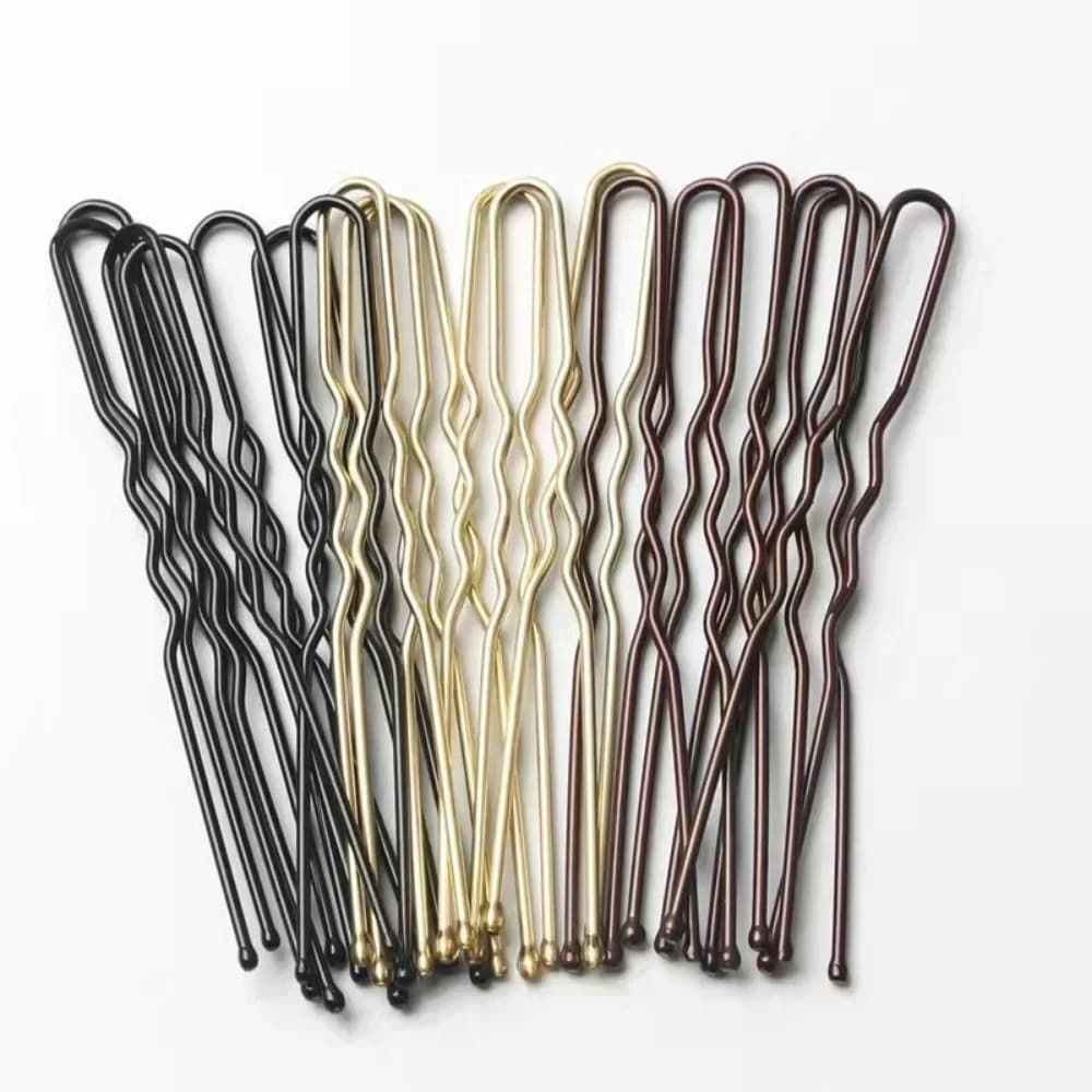 50Pcs 5cm Women's U Shaped Hairpins Waved Hair Clips Metal Bobby Pins Barrette Bridal Hair Pins Hairdressing Hairstyle Tools - 5