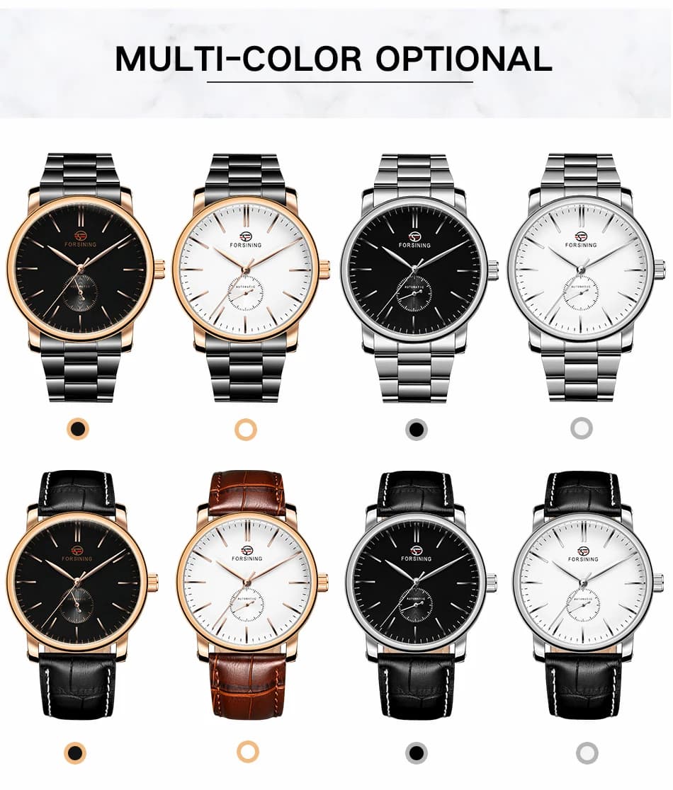 2024Famous Luxury Brand Men's Watches Mechanical Movement Leather Strap Automatic Self-winding Clock Male Big Dial Wrist Watches - 3