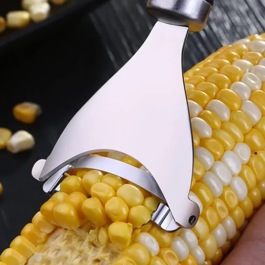 Stainless Steel Corn Peeler Serrated Corn Stripper Peelers Cob Shaver Planer Thresher Cutter Kitchen Fruit Vegetable Gadget Tool - 2