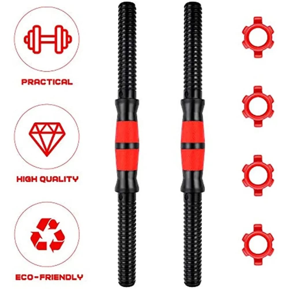 بار دمبل PVC جديد اكسسوارات الصالة الرياضية المنزلية مشبك باربل متين معدات اللياقة البدنية طوق قفل الدوران مقابض دمبل ملولبة - 4