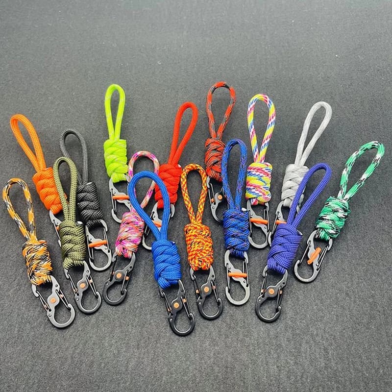 10cm Rope Anti-theft And Anti-lost 8-shaped Keychain With Lock 8-shaped Lock Portable Outdoor Lanyard Hanging Buckle - 2