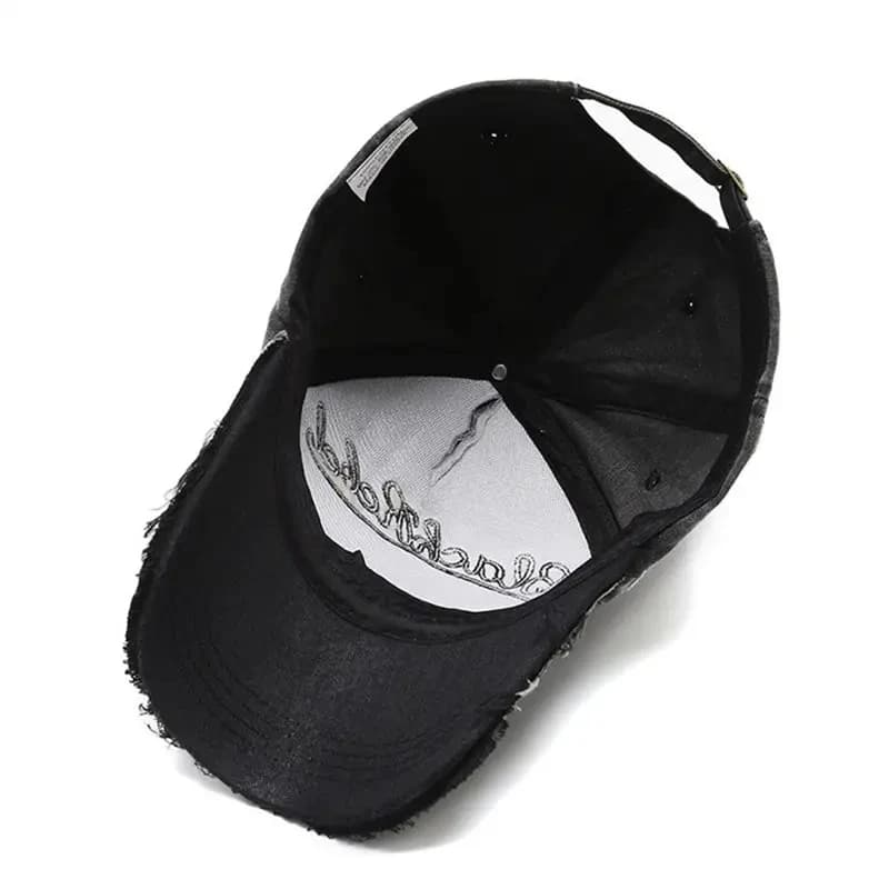 Unisex Washed Cotton Vintage Cap Letter Embroidery Baseball Cap Cow Head Pattern Men And Women Outdoor Sports Hats - 5