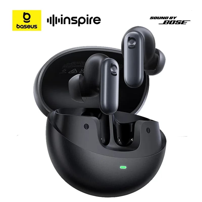 سماعات الأذن اللاسلكية Baseus Inspire XP1 مع تقنية إلغاء الضوضاء التكيفي -50dB وبلوتوث 6.1 ودولبي أوديو و6 ميكروفونات ENC وصوت من Bose