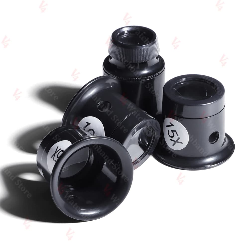 3X 5X 10X 20X Eyeglass Watch Magnifier Tool with Circle Eye Loupe Loop Magnifier Magnifying Glass Jewelry Magnifying Tools - 6