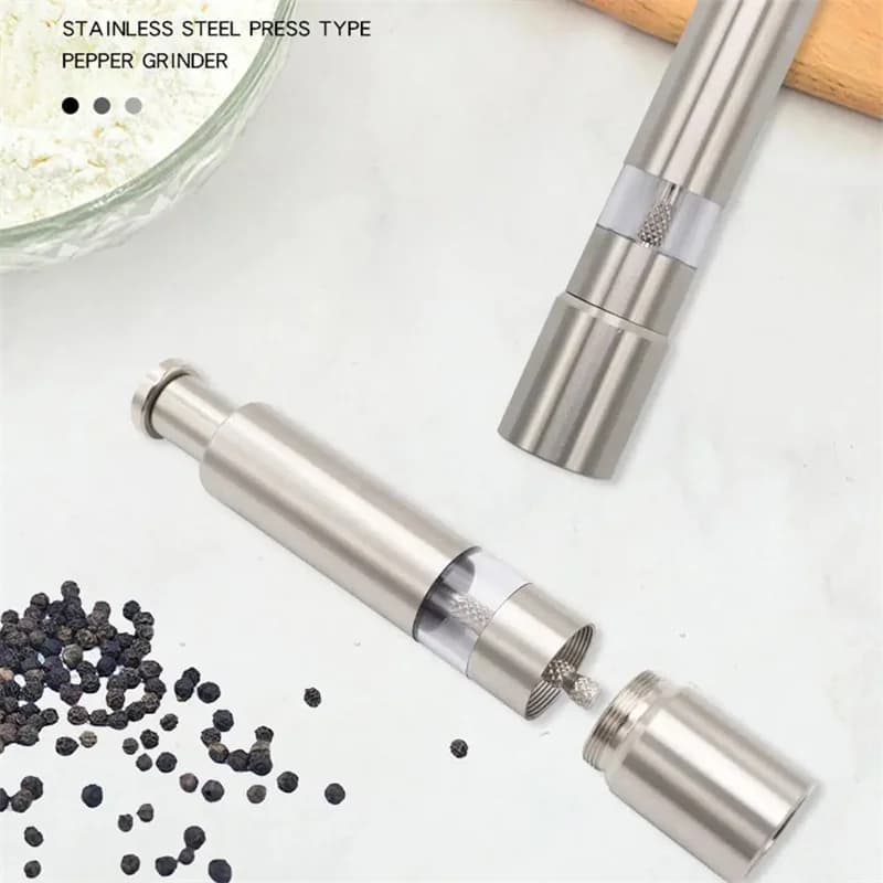 Manual Salt and Pepper Grinder ,Household Sea Salt Ginder,Creative Stainless Steel SpiceGrinder,Manual Sea Salt Mi - 5