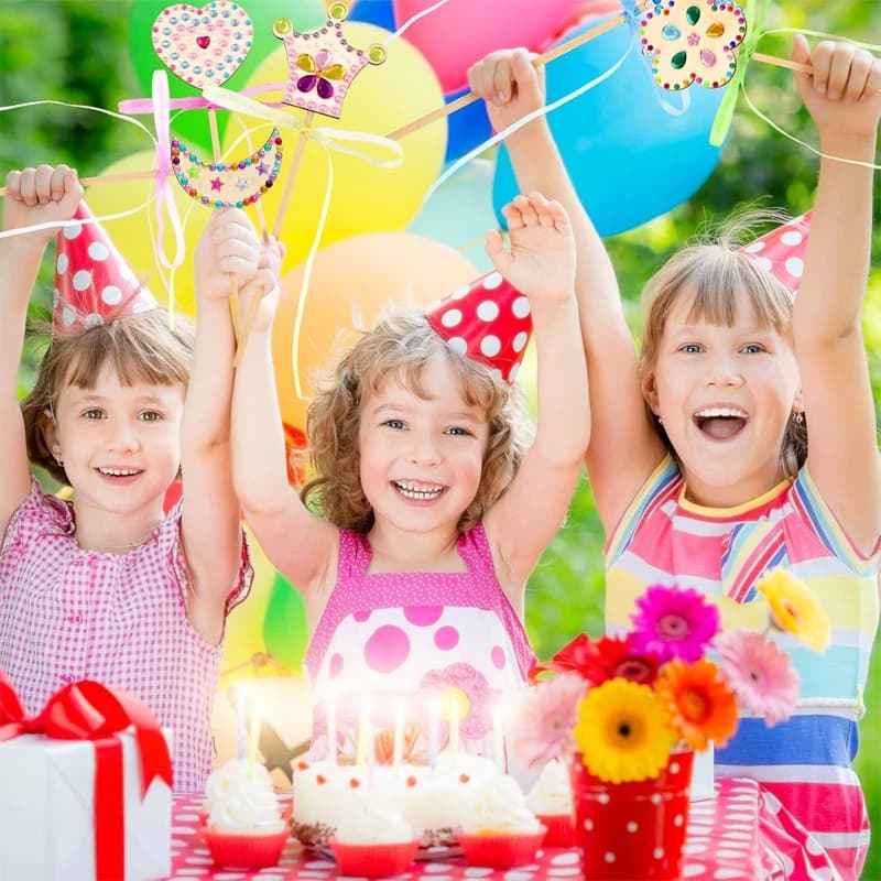 10pcs/pack Unfinished Wood Princess Fairy Wand DIY Fun Party Supplies for Birthday Parties Gift Craft Activity - 5
