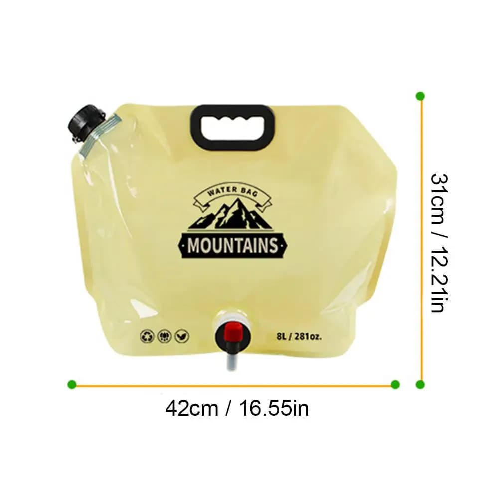 5L/10L Collapsible Water Container Water Storage Jug Bag for Outdoor Camping Hiking Emergency Survival - 6
