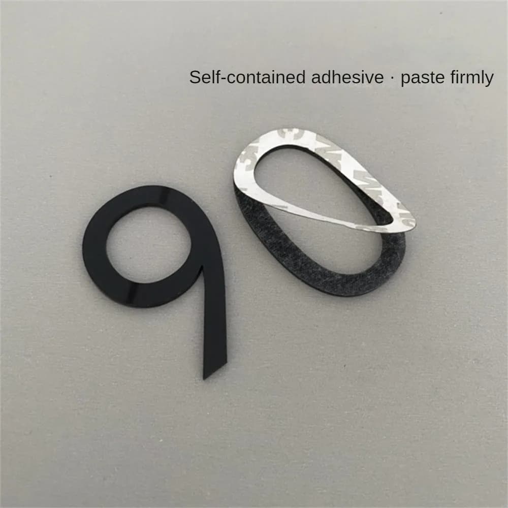 ملصقات أرقام ثلاثية الأبعاد ذاتية اللصق للمنزل، الخزانة، صندوق البريد، وأبواب الغرف - 6