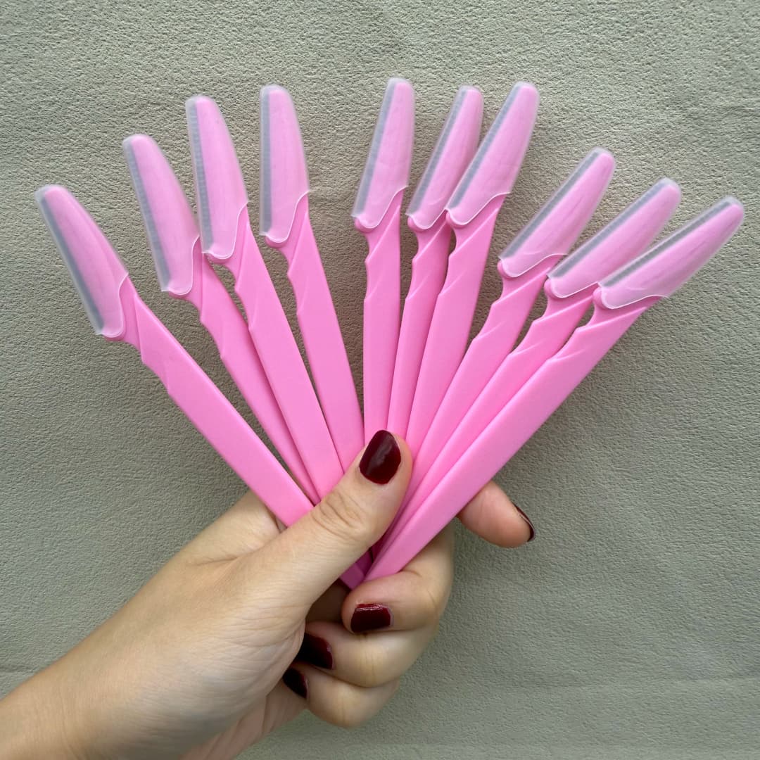 3/10 قطع أدوات إزالة شعر الحاجبين شفرة آمنة لتشذيب الحاجبين ماكينة حلاقة الوجه النسائية المحمولة