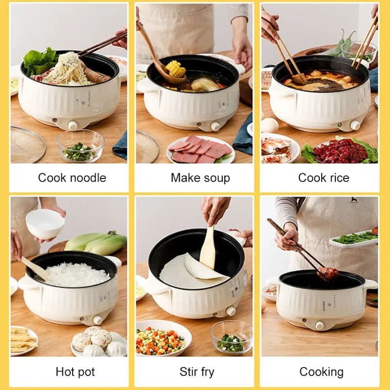 220V Multi Cookers Single/Double Layer Electric Pot 1-2 People Household Non-stick Pan Hot Pot Rice Cooker Cooking Appliances - 3