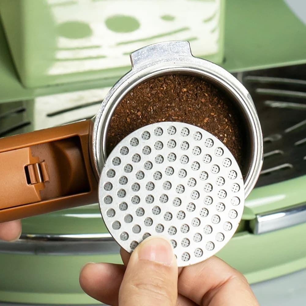 304 stainless steel double-layer filter screen suitable for coffee machine handle powder bowl 51/53/58mm - 6