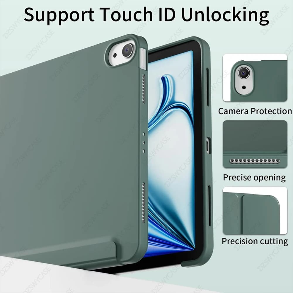 Silicone Case For iPad 10th 10.9 A16 11, Air 10.9 11 M2 M3 M4, 10.2 7/8/9th 9.7 5/6th, Pro 11 M4 M5 Protective Cover - 6