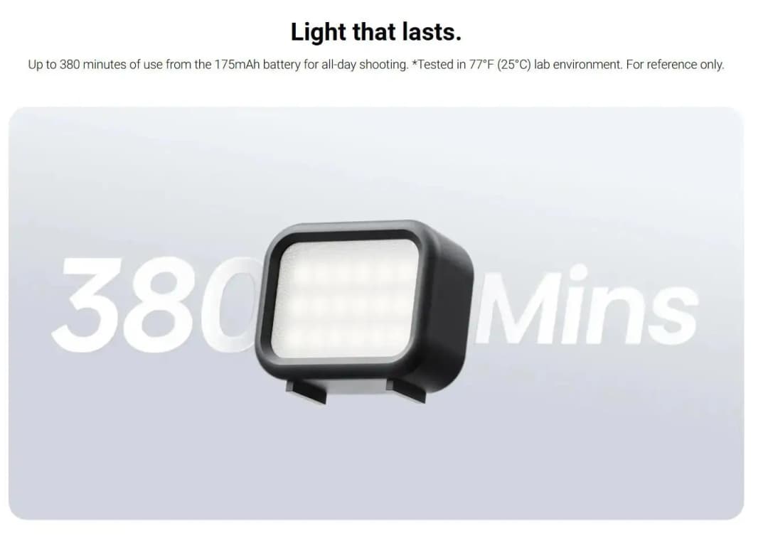 Official Original Insta360 Luna Ultra Mini Fill Light, Magnetic, 4 adjustable color temperatures and brightness levels - 4