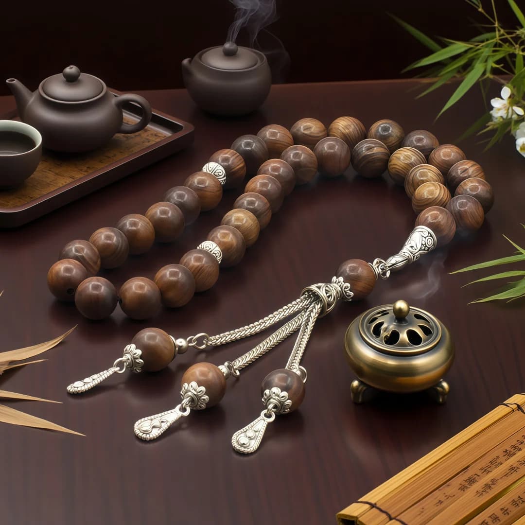 10mm 33 Prayer Beads Bracelet Islamic Muslim Prayer Meditation Sandalwood Dalbergia odorifera Prayer Beads For Women Men - 2