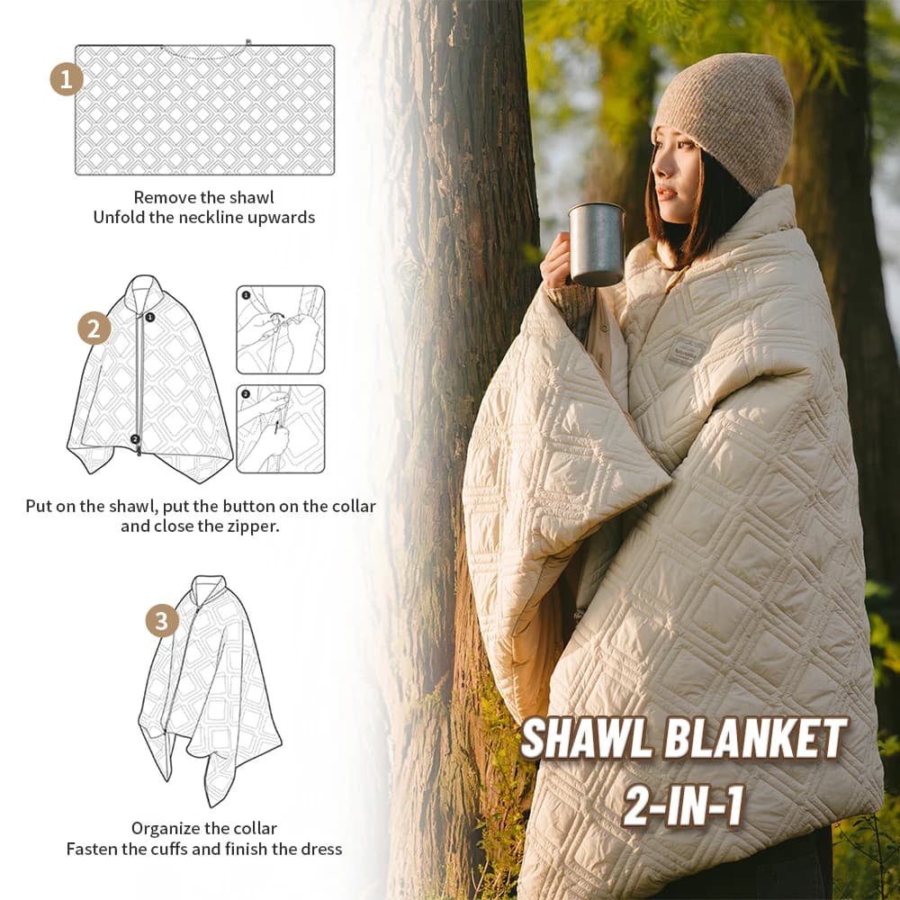 بطانية كهربائية مدفأة من Naturehike مناسبة للشتاء والتخييم مع بطانة كيس نوم حرارية - 3