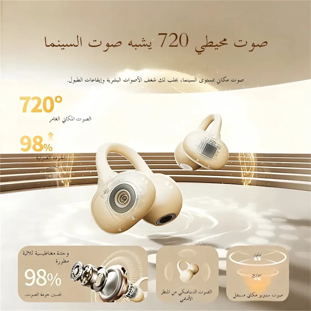 2026 New Open Bluetooth Earphone Air-bone Conduction High Sound Quality Long Battery Life Noise Reduction True Wireless Earplugs - 3