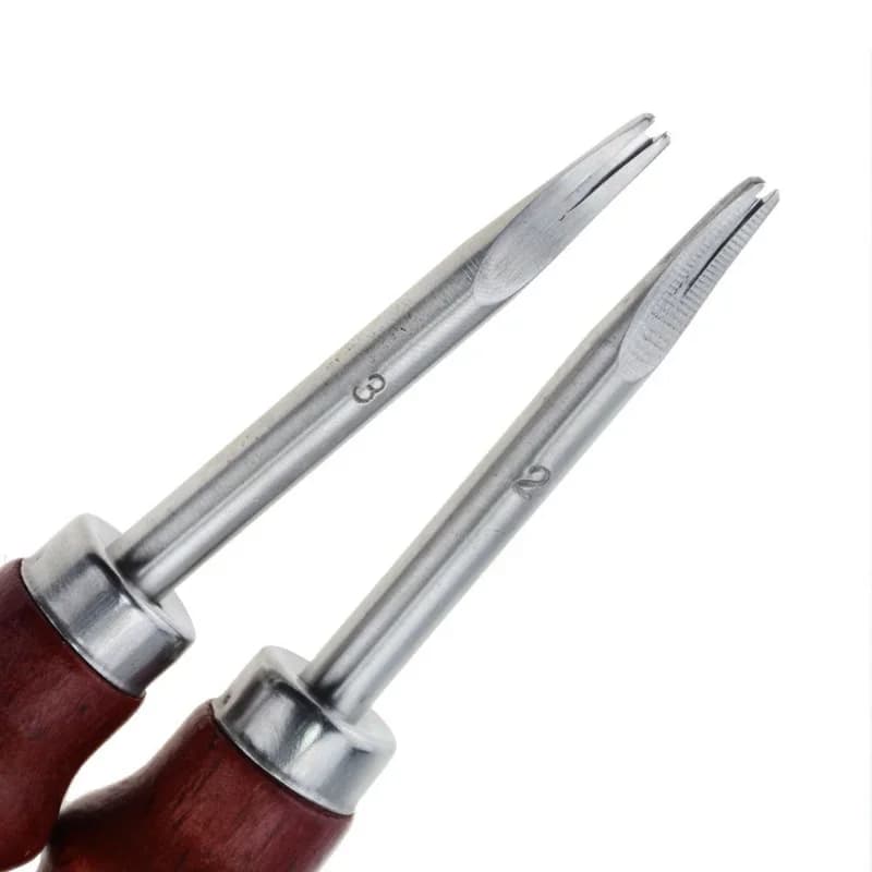 سكين تقطيع حواف الجلود مع مقبض خشبي، أداة حرف يدوية، أدوات DIY - 5